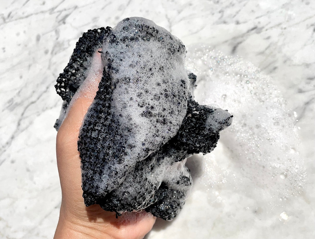 exfoliating shower net, exfoliating shower sponge, African net sponge, Japanese shower towel, best African net sponge towel, best Japanese shower washcloth, best loofah, exfoliator, body buffer, bikini buffer, shower exfoliator, shower gloves, bath gloves, everything shower, body wash loofah, body wash net